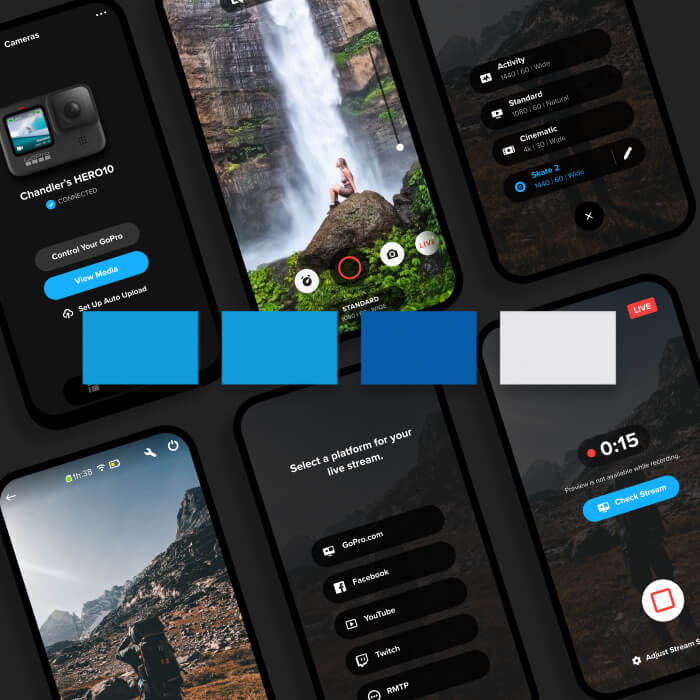 gopro mobile app design