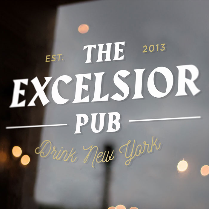 excelsior pub logo design