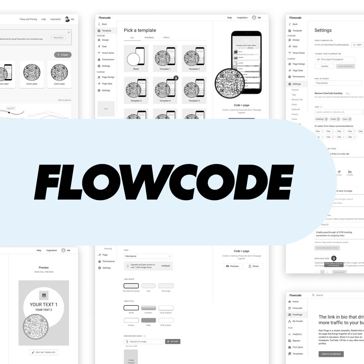 flowcode dashboard ux design